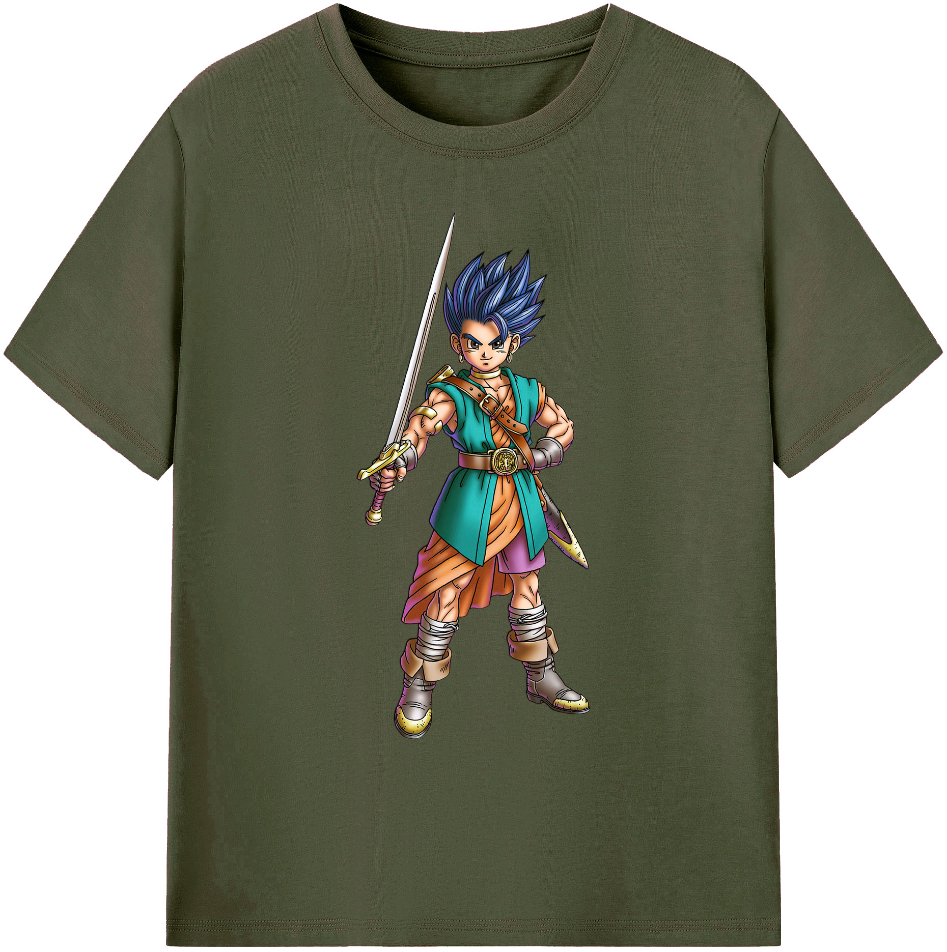 （画像用） ドラゴンクエスト Doragon Kuesuto Dragon Quest 綿100％ メンズ半袖Tシャツ｜肌触りやわらか＆通気性